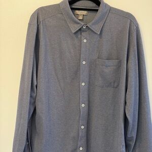 Falls Creek Men's Blue-Gray Button Down Shirt